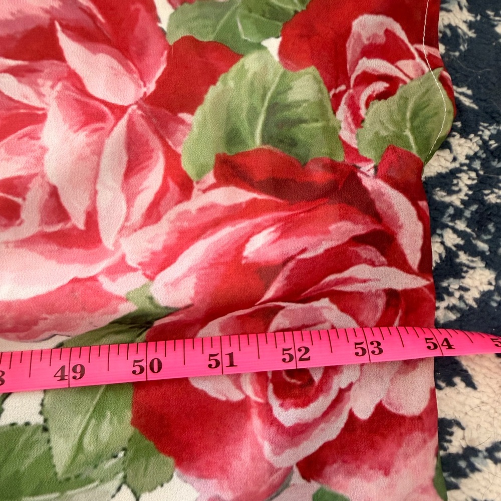 Meshki Ella Strapless Chiffon Maxi Dress - Rose Print. - Picture 7 of 8
